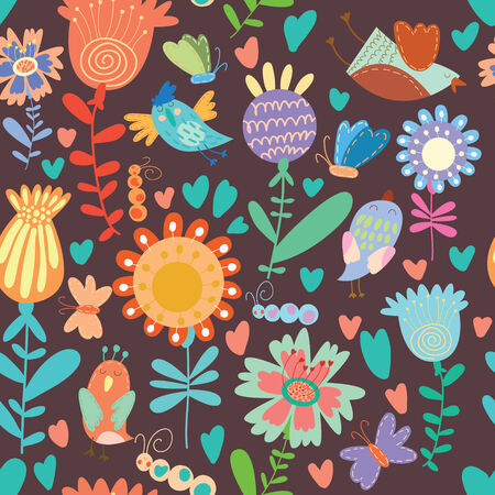 Cute seamless pattern.Bright Seamless pattern can be used for wallpaper, pattern fills, web page background,surface textures.のイラスト素材