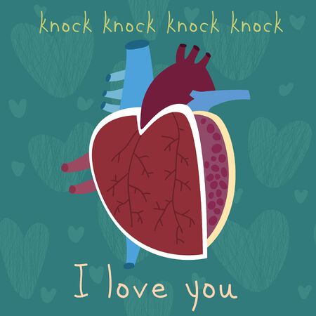 Love background with heart and flowers, Valentine's day backgroundのイラスト素材