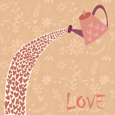 Stylish love card. Vector illustrationのイラスト素材