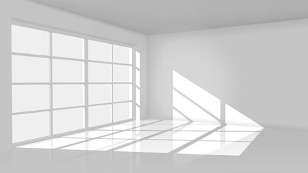 Empty Light White Room with Lightのイラスト素材