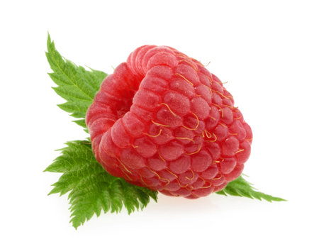 Raspberries isolated on white background