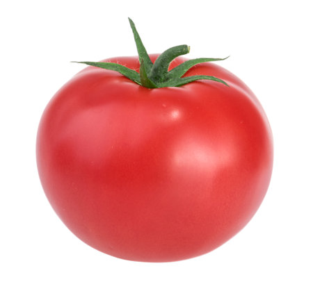 Tomato isolated on white background. without shadowの写真素材