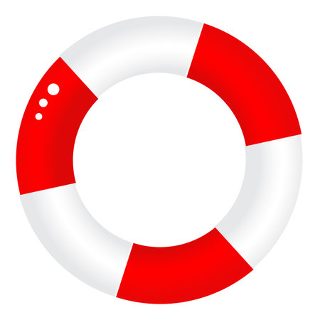 lifebuoy icon. Sea symbol in cartoon style. vector illustration.