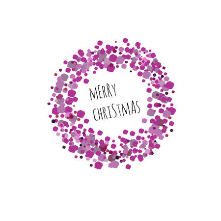 Beautiful abstract wreath for christmas-inspired projects.のイラスト素材