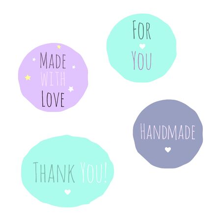 Set of four  vector labels and badges for sellers including labels.のイラスト素材