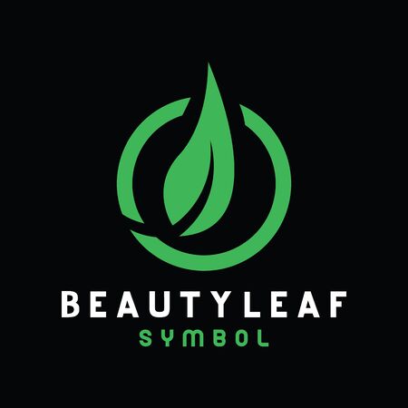 Green Beauty Leaf Symbol And Icon Modernのイラスト素材