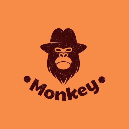 Monkey Logo Design Inspiration For Business And Company.のイラスト素材
