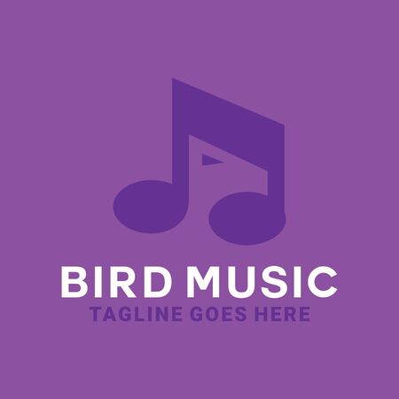 Bird Music Logo Design Inspiration For Business And Companyのイラスト素材