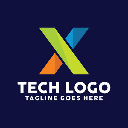Letter X Technology Logo Design Inspiration For Business And Companyのイラスト素材