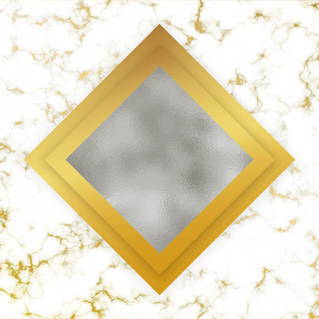 Cover placard white and gold marble or stone texture with silver foil and gold gradient background. Templates for your designs, banner, card, flyer, invitation, party, birthday, wedding, baby shower, save the date, anniversaryのイラスト素材
