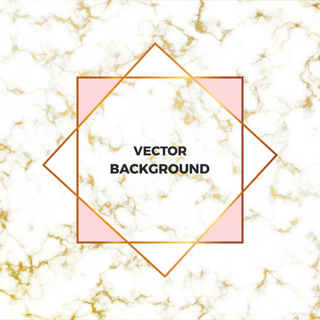 Cover placard white, golden marble or stone texture with gold border. Templates for your designs, banner, card, flyer, invitation, party, birthday, wedding, baby shower, save the date, anniversary.のイラスト素材
