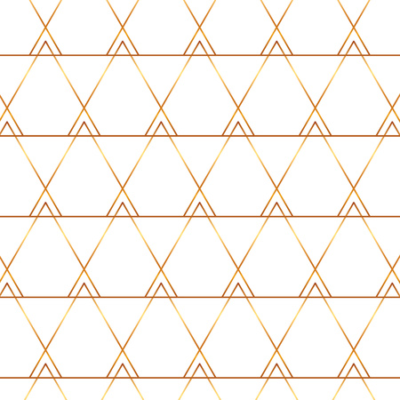 Seamless gold line geometric modern pattern. Background with triangles. Golden texture.のイラスト素材