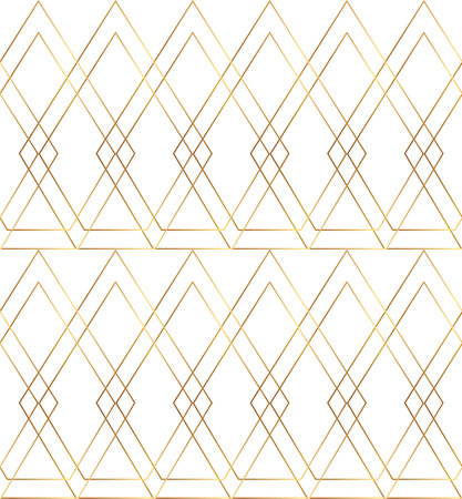 Geometric golden lines, seamless modern pattern. Background with rhombusのイラスト素材
