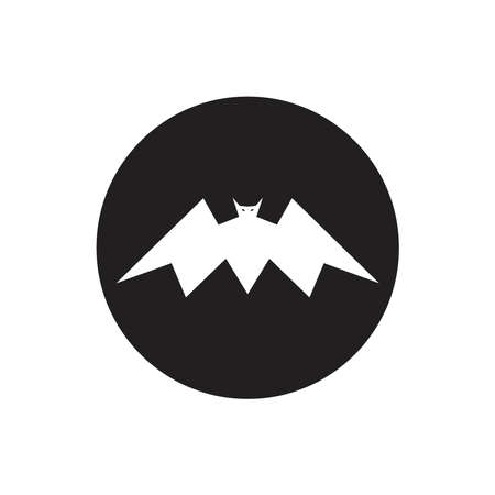 evil flying bat simple illustrations icon logo conceptのイラスト素材