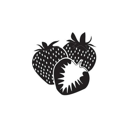 fruit illustrations for drawing symbol logo silhouetteのイラスト素材