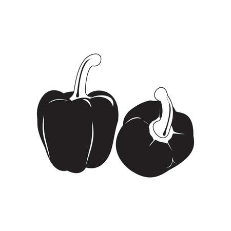 vegetable illustrations for drawing symbol logo silhouetteのイラスト素材