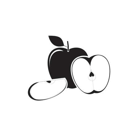 fruit illustrations for drawing symbol logo silhouetteのイラスト素材