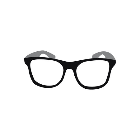 modern and classic glasses or eyeglasses for fashion or drawing black and white illustrations logo...