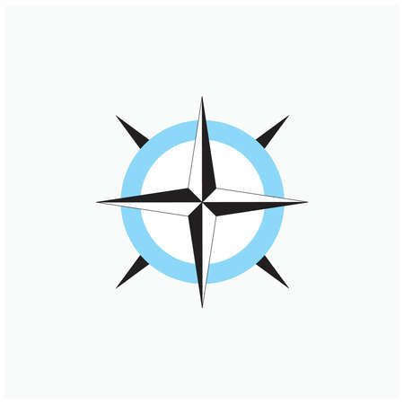 Compass logo for nautical adventure navigation iconのイラスト素材