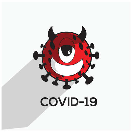 corona virus logo concept for educational and prevention posterのイラスト素材