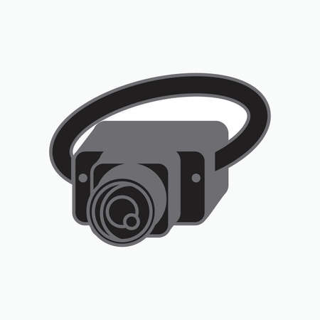 Head flashlight line icon isolated white background for hiking, scouting, travelerのイラスト素材