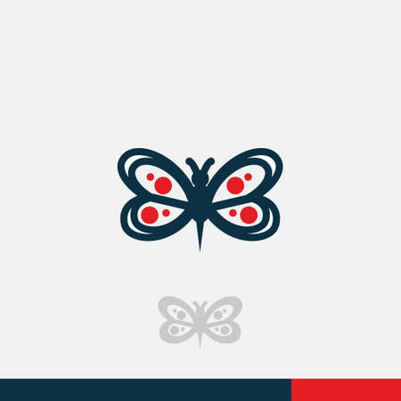 butterfly logo icon isolated on white background - trendy and modern butterfly symbol for logo, web, app, UI - butterfly icon simple sign - butterfly icon flat vector illustration for graphic and web designのイラスト素材