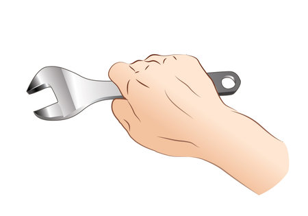 Hand With Wrenchのイラスト素材