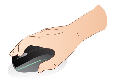 Hand With Optical Mouseのイラスト素材
