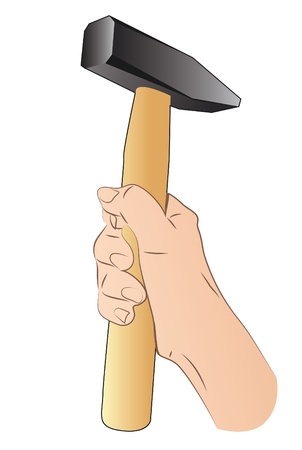 Hand With Hammerのイラスト素材