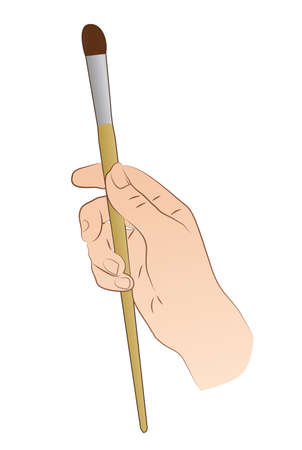 Hand With Brushのイラスト素材