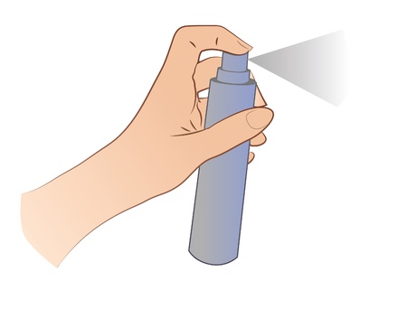 Hand Sprayingのイラスト素材