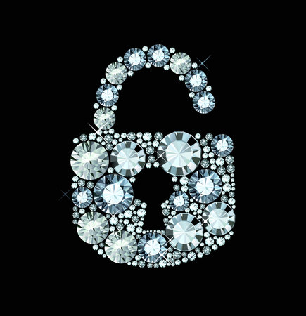 Diamond Lock Iconのイラスト素材