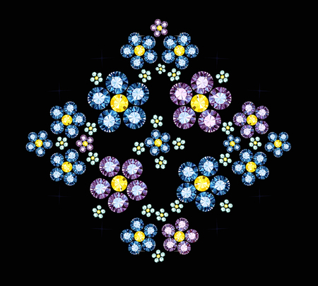 Gem Flowersのイラスト素材