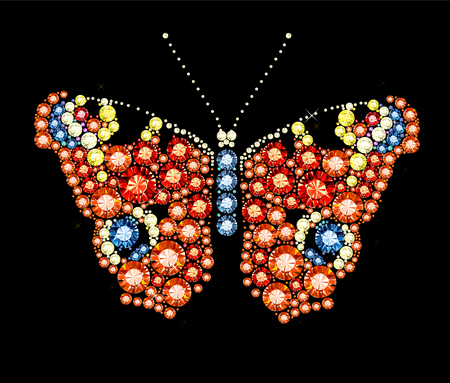 Gem Peacock Butterflyのイラスト素材
