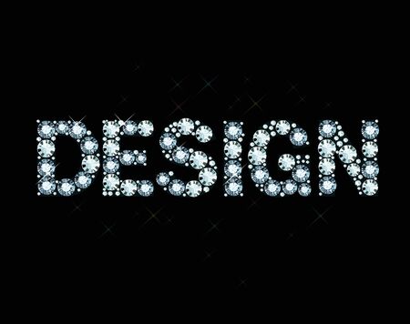 Word design made of diamondsのイラスト素材