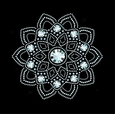 Ornament Made Of Shiny Gemsのイラスト素材