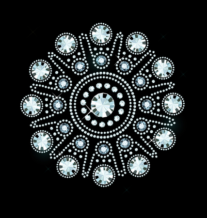Ornament Made Of Shiny Gemsのイラスト素材