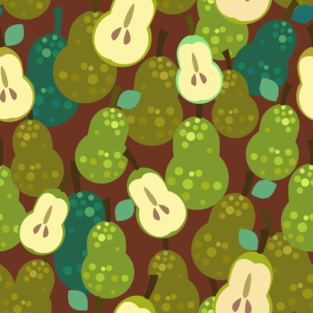 Seamless pattern with stylized pearsのイラスト素材