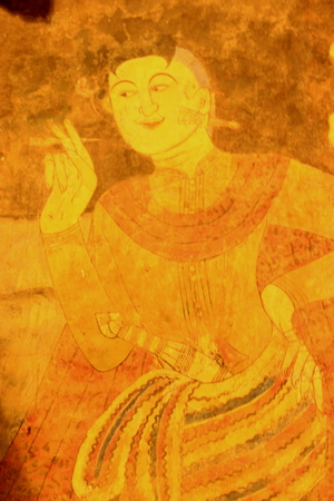Murals of Wat Phumin last up to 418 years since 2139 (1596).の写真素材