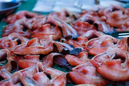 Snakehead fish,Dried fish.の写真素材