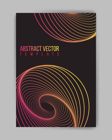Vector minimalistic style templates with lines and shapes. Beautiful template for brochure, flyer, presentation, poster for cover. Easy to use, modify and change colors designの写真素材