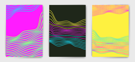 Vector minimalistic style templates with lines and shapes. Beautiful template for brochure, flyer, presentation, poster for cover. Easy to use, modify and change colors designの写真素材