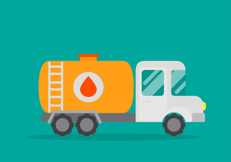 Vector Illustration of a oil truck.のイラスト素材