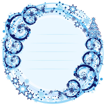 Christmas background with snowflakes and place for text. Vector illustration.のイラスト素材