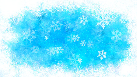 background with beautiful snowflakes for new year and christmasの写真素材