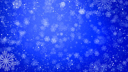 background with beautiful snowflakes for new year and christmasの写真素材