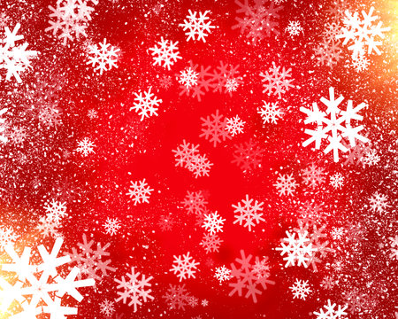 background with beautiful snowflakes for new year and christmasの写真素材