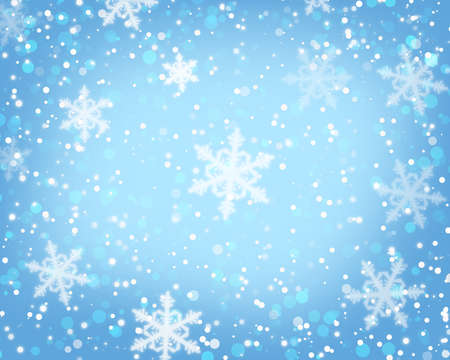 background with beautiful snowflakes for new year and christmasの写真素材