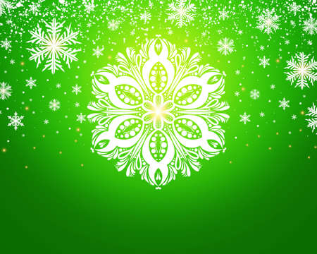 background with beautiful snowflakes for new year and christmasの写真素材