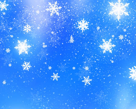 background with beautiful snowflakes for new year and christmasの写真素材